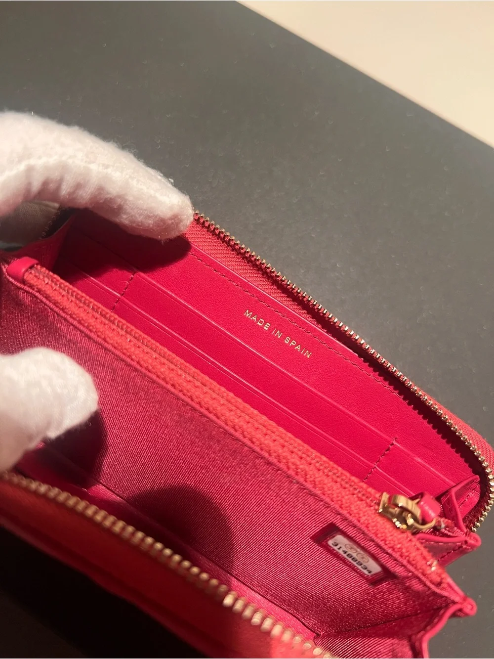 Chanel Quilted Chanel 19 Zip Around Wallet Pink in Lambskin with Gold hardware
